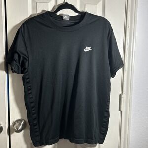 Vintage Y2K Nike Shirt Mens XL Polyester Swoosh Short Sleeve Activewear Gray Tag